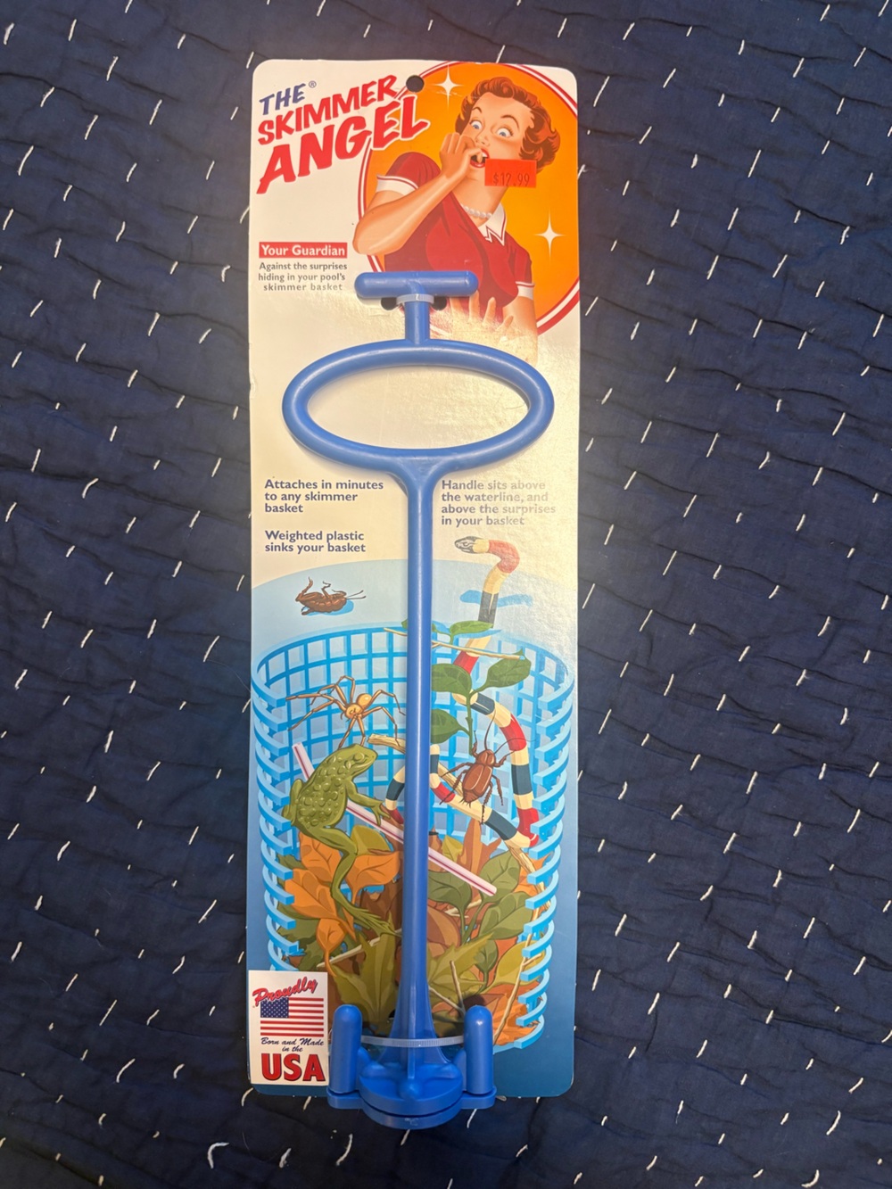 Pool Skimmer Handle - Blue